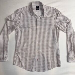 Hugo Boss Slim Fit Dress Shirt - Finest Italian Fabric Size Large